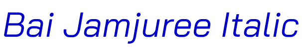 Bai Jamjuree Italic الخط
